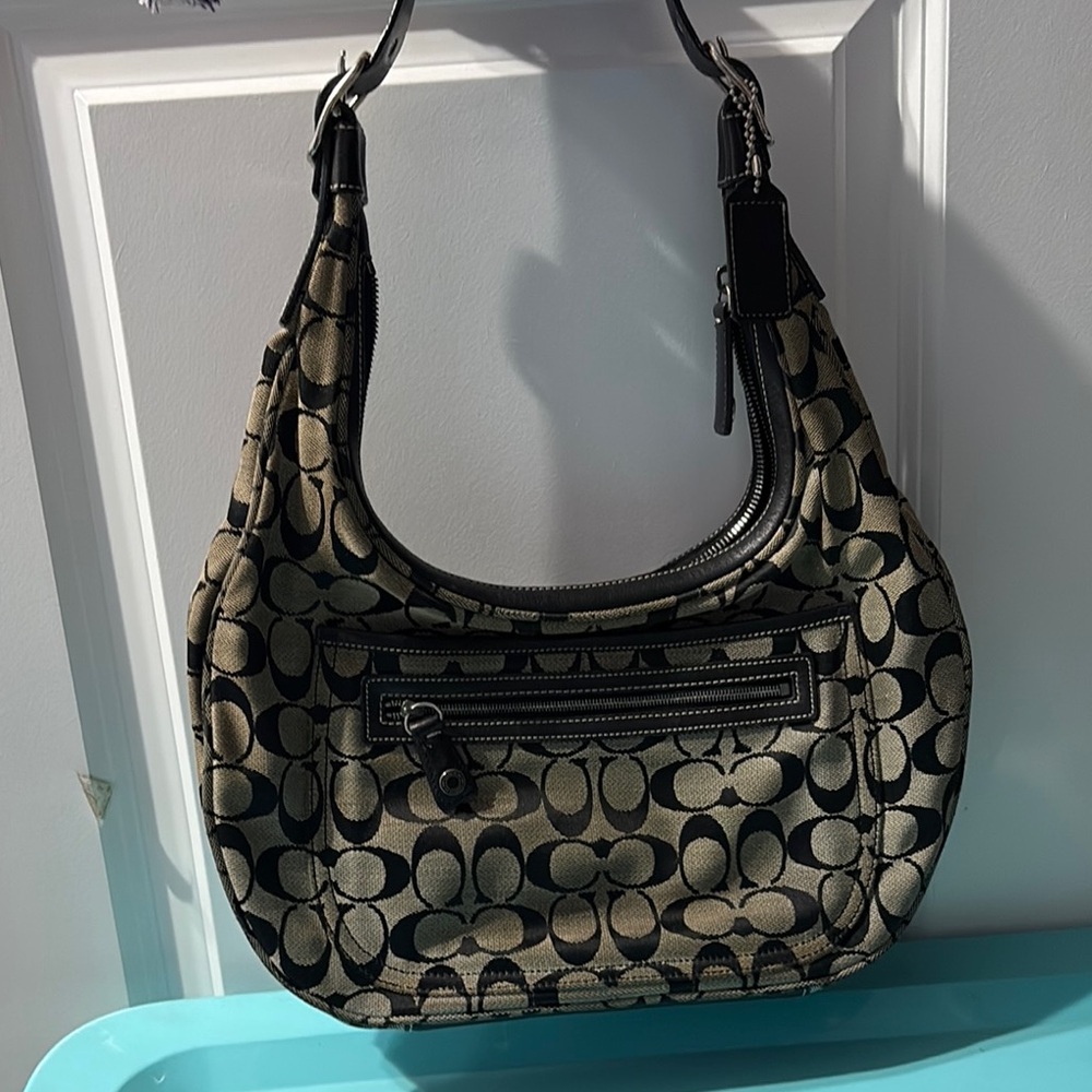 Coach Black and Tan Women's Bag